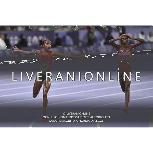 Olimpiadi Parigi 2024 - Atletica nella foto Winfred Yavi (BRN) SX vince la medaglia d\'oro Parigi (FRA) 06-08-2024 Stade de France Atletica Leggera Finale 3.000m siepi femminili foto Roberto Garavaglia/Agenzia Aldo Liverani sas