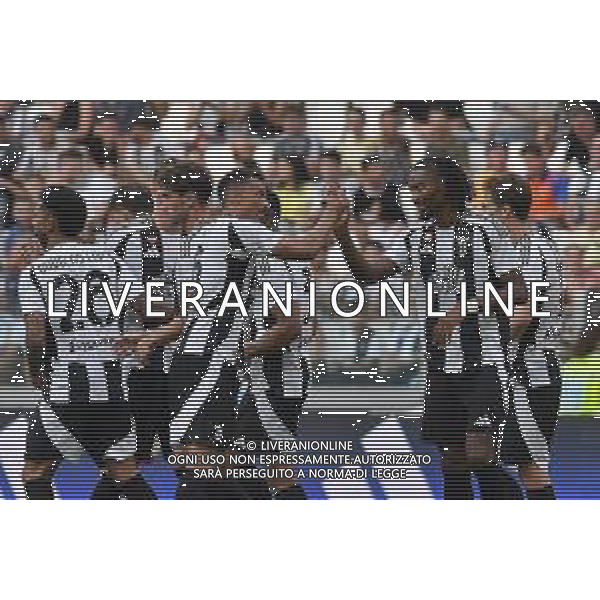 Torino 06.08.2024 Allianz Stadium @Manuela Viganti /Ag. Aldo Liverani sas Juventus A vs Juventus Next Gen Amichevole Pre Campionato 2024/2025 Nella foto: esultanza juventus dopo il gol di khephren thuram ©Viganti / AGENZIA ALDO LIVERANI SAS
