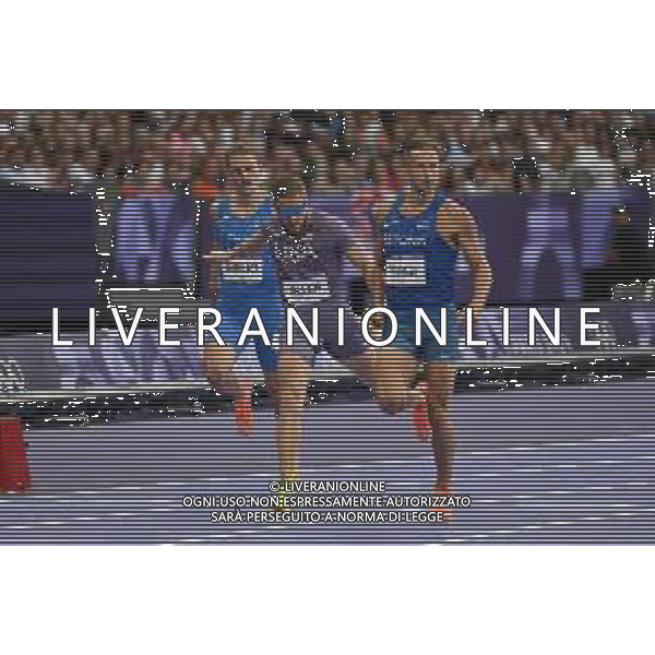 Olimpiadi Parigi 2024 - Atletica nella foto l\'arrivo della seconda semifinale, sulla SX Alessandro Sibilio (ITA) Parigi (FRA) 07-08-2024 Stade de France Atletica Leggera Semifinale 400m ostacoli maschili foto Roberto Garavaglia/Agenzia Aldo Liverani sas