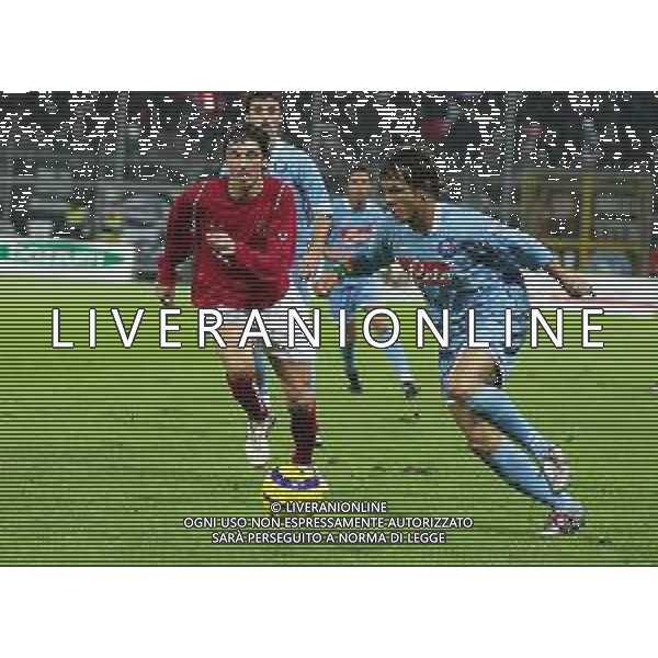 02-12-2005 PERUGIA -CAMPIONATO DI CALCIO LEGA SERIE C PERUGIA -NAPOLI NELLA FOTO INACIO PIA-GUADALUPI MIRKO AGENZIA ALDO LIVERANI