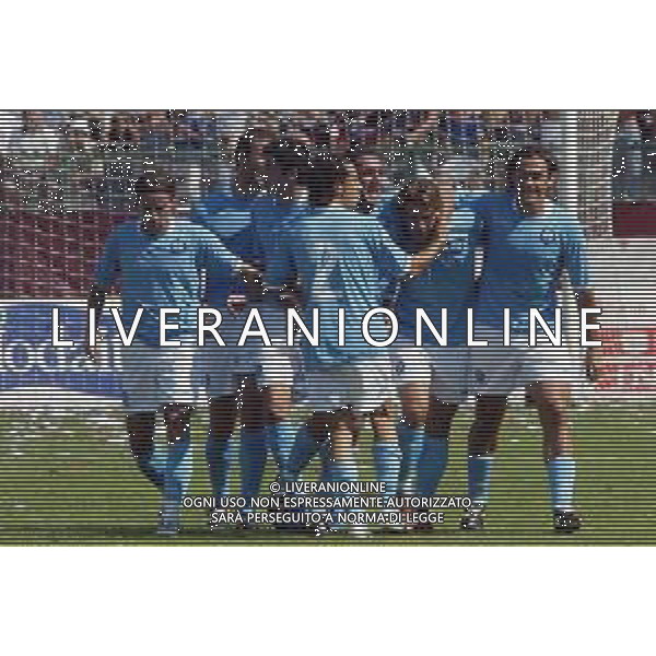 28 AGOSTO 2005 - ACIREALE-CAMPIONATO DI SERIE C ACIREALE-NAPOLI NELLA FOTO ESULTANZA DOPO IL GOL DI CALAIO\' EMANUELE FOTO MOSCA- AG LIVERANI