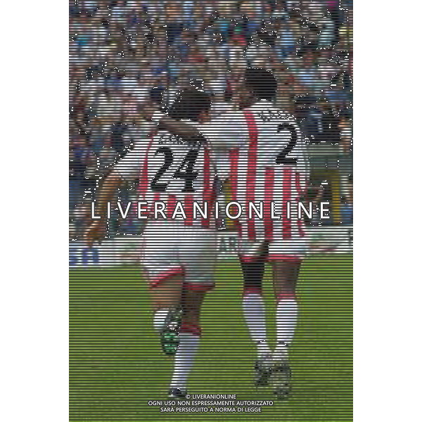 06-05-2001 VICENZA-CAMPIONATO DI CALCIO SERIE A VICENZA-REGGINA 2-1 NELLA FOTO ABRACCI GIOCATORI VICENZA DOPO GOAL AG ALDO LIVERANI SAS