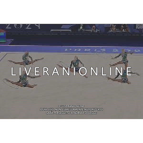 Olimpiadi Parigi 2024 - Ginnastica nella foto l\'esercizio dell\'Italia, le Farfalle Parigi (FRA) 10-08-2024 Arena La Chapelle Ginnastica Ritmica Finale all-around a squadre foto Roberto Garavaglia/Agenzia Aldo Liverani sas