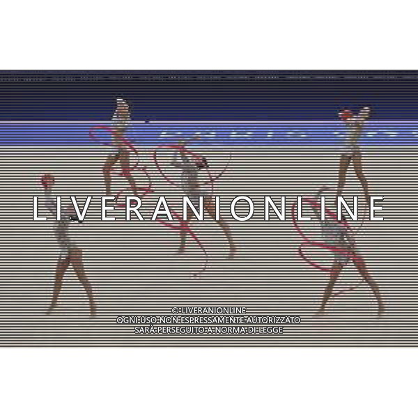 Olimpiadi Parigi 2024 - Ginnastica nella foto l\'esercizio dell\'Italia, le Farfalle Parigi (FRA) 10-08-2024 Arena La Chapelle Ginnastica Ritmica Finale all-around a squadre foto Roberto Garavaglia/Agenzia Aldo Liverani sas