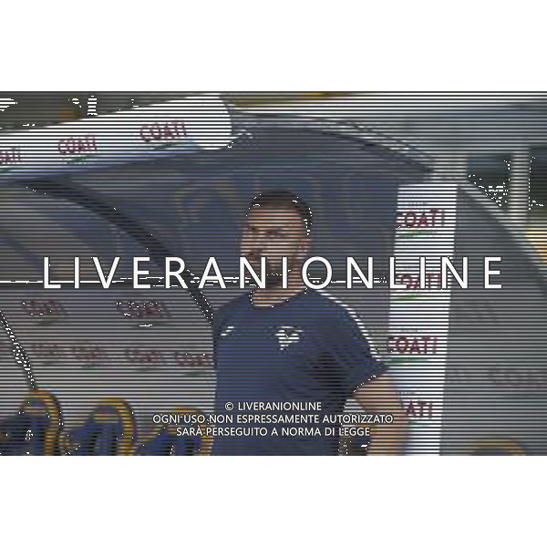 Paolo Zanetti Head Coach of Hellas Verona FC during Hellas Verona FC vs Cesena FC, round of 32° Coppa Italia Frecciarossa 2024-25, at MarcAntonio Bentegodi stadium in Verona (VR), Italy, on August 10, 2024. (Photo by Davide Casentini)/AGENZIA ALDO LIVERANI SAS