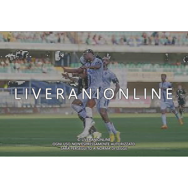 Joseph Ceesay of Cesena FC heads the ball during Hellas Verona FC vs Cesena FC, round of 32° Coppa Italia Frecciarossa 2024-25, at MarcAntonio Bentegodi stadium in Verona (VR), Italy, on August 10, 2024. (Photo by Davide Casentini)/AGENZIA ALDO LIVERANI SAS