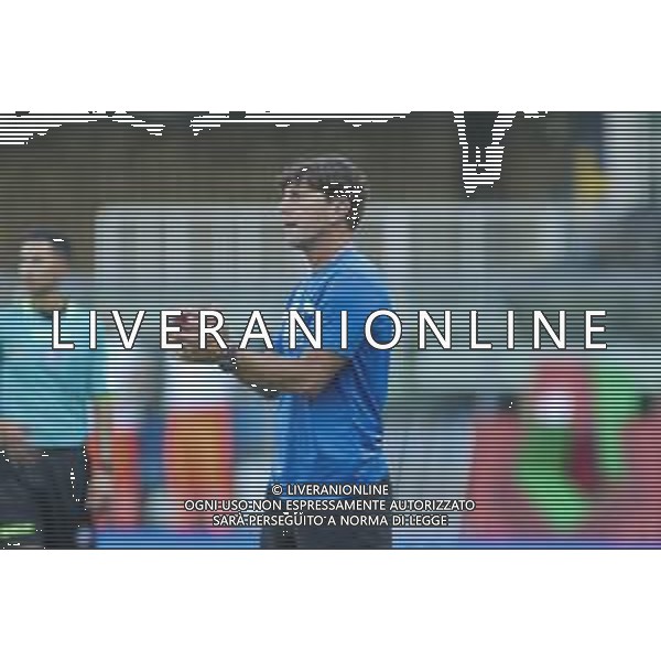Michele Mignani Head Coach of Cesena FC gestures during Hellas Verona FC vs Cesena FC, round of 32° Coppa Italia Frecciarossa 2024-25, at MarcAntonio Bentegodi stadium in Verona (VR), Italy, on August 10, 2024. (Photo by Davide Casentini)/AGENZIA ALDO LIVERANI SAS