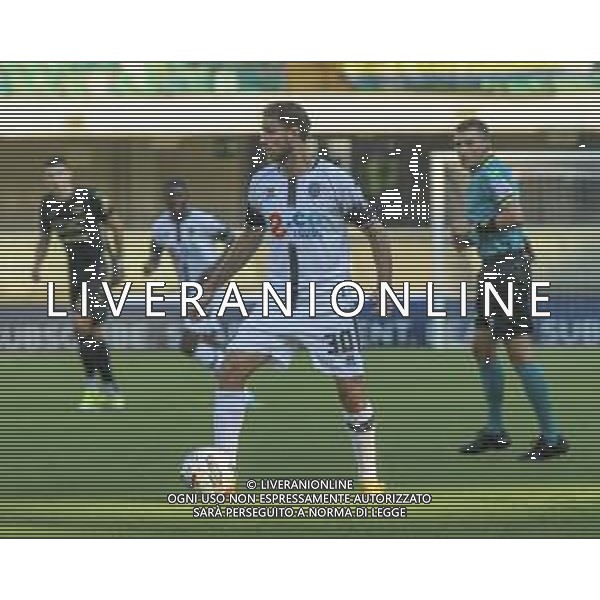 Giacomo Calo\' of Cesena FC play the ball during Hellas Verona FC vs Cesena FC, round of 32° Coppa Italia Frecciarossa 2024-25, at MarcAntonio Bentegodi stadium in Verona (VR), Italy, on August 10, 2024. (Photo by Davide Casentini)/AGENZIA ALDO LIVERANI SAS