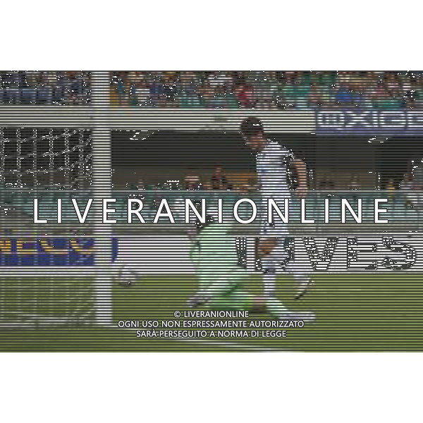 Cristian Shpendi of Cesena FC scores a goal during Hellas Verona FC vs Cesena FC, round of 32° Coppa Italia Frecciarossa 2024-25, at MarcAntonio Bentegodi stadium in Verona (VR), Italy, on August 10, 2024. (Photo by Davide Casentini)/AGENZIA ALDO LIVERANI SAS