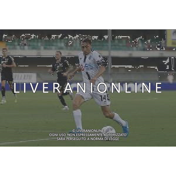 Tommaso Berti of Cesena FC play the ball during Hellas Verona FC vs Cesena FC, round of 32° Coppa Italia Frecciarossa 2024-25, at MarcAntonio Bentegodi stadium in Verona (VR), Italy, on August 10, 2024. (Photo by Davide Casentini)/AGENZIA ALDO LIVERANI SAS