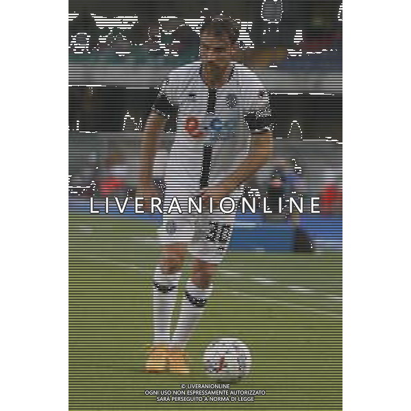 Simone Bastoni of Cesena FC play the ball during Hellas Verona FC vs Cesena FC, round of 32° Coppa Italia Frecciarossa 2024-25, at MarcAntonio Bentegodi stadium in Verona (VR), Italy, on August 10, 2024. (Photo by Davide Casentini)/AGENZIA ALDO LIVERANI SAS
