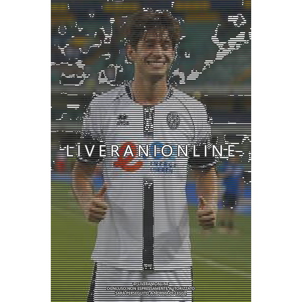Cristian Shpendi of Cesena FC during Hellas Verona FC vs Cesena FC, round of 32° Coppa Italia Frecciarossa 2024-25, at MarcAntonio Bentegodi stadium in Verona (VR), Italy, on August 10, 2024. (Photo by Davide Casentini)/AGENZIA ALDO LIVERANI SAS