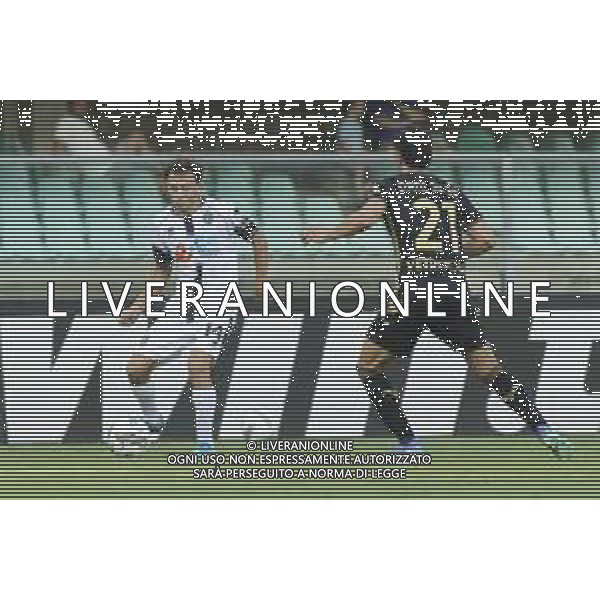 Tommaso Berti of Cesena FC play the ball during Hellas Verona FC vs Cesena FC, round of 32° Coppa Italia Frecciarossa 2024-25, at MarcAntonio Bentegodi stadium in Verona (VR), Italy, on August 10, 2024. (Photo by Davide Casentini)/AGENZIA ALDO LIVERANI SAS