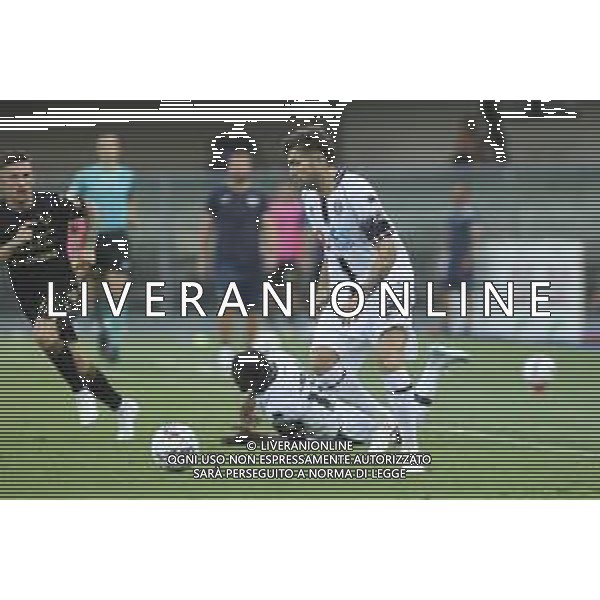 Raffaele Celia of Cesena FC play the ball during Hellas Verona FC vs Cesena FC, round of 32° Coppa Italia Frecciarossa 2024-25, at MarcAntonio Bentegodi stadium in Verona (VR), Italy, on August 10, 2024. (Photo by Davide Casentini)/AGENZIA ALDO LIVERANI SAS
