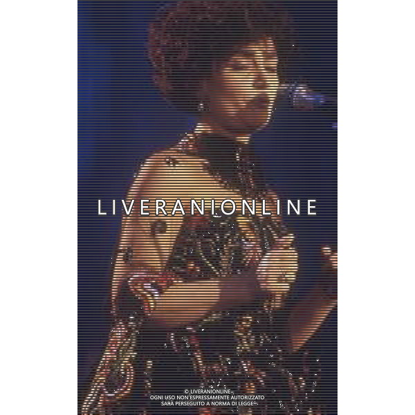MIA MARTINI, detta MIMI\', cantante italiana - RETROSPETTIVA nella foto al Festival di Sanremo nel 1990 ©ARCHIVIO / AGENZIA ALDO LIVERANI SAS