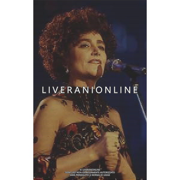 MIA MARTINI, detta MIMI\', cantante italiana - RETROSPETTIVA nella foto al Festival di Sanremo nel 1990 ©ARCHIVIO / AGENZIA ALDO LIVERANI SAS
