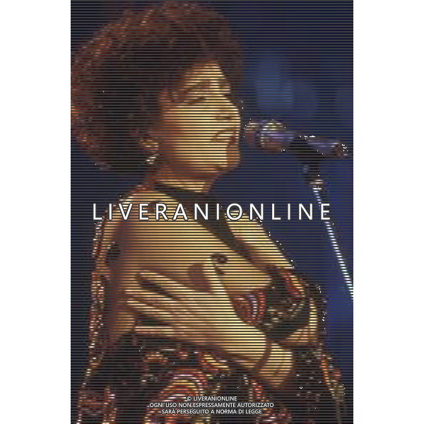 MIA MARTINI, detta MIMI\', cantante italiana - RETROSPETTIVA nella foto al Festival di Sanremo nel 1990 ©ARCHIVIO / AGENZIA ALDO LIVERANI SAS