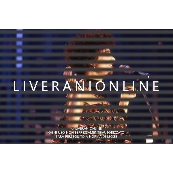 MIA MARTINI, detta MIMI\', cantante italiana - RETROSPETTIVA nella foto al Festival di Sanremo nel 1990 ©ARCHIVIO / AGENZIA ALDO LIVERANI SAS