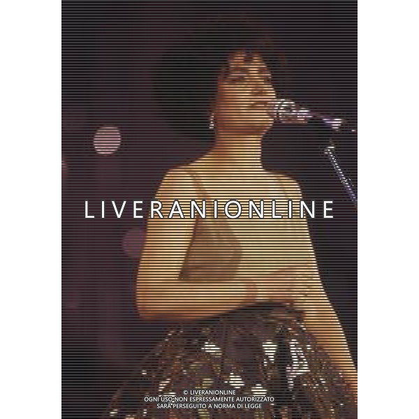 MIA MARTINI, detta MIMI\', cantante italiana - RETROSPETTIVA nella foto al Festival di Sanremo nel 1990 ©ARCHIVIO / AGENZIA ALDO LIVERANI SAS