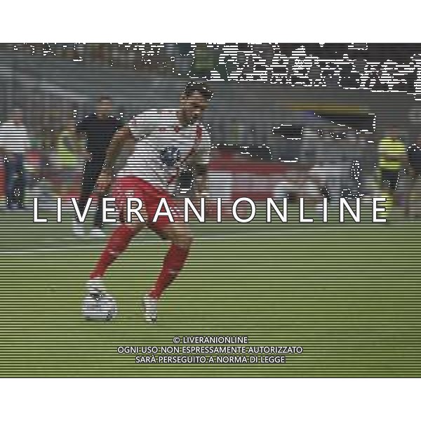 Pedro Pereira of AC Monza play the ball during AC Milan vs AC Monza , 2° edition of "Trofeo Berlusconi", frendly match pre-season, at Giuseppe Meazza - San Siro stadium of Milano (MI), Italy, on August 13, 2024. (Photo by Davide Casentini)/ AGENZIA ALDO LIVERANI SAS