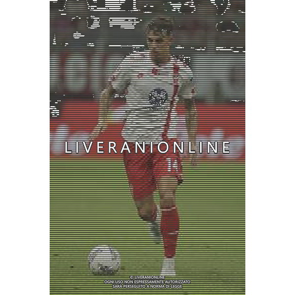 Daniel Maldini of AC Monza play the ball during AC Milan vs AC Monza , 2° edition of "Trofeo Berlusconi", frendly match pre-season, at Giuseppe Meazza - San Siro stadium of Milano (MI), Italy, on August 13, 2024. (Photo by Davide Casentini)/ AGENZIA ALDO LIVERANI SAS