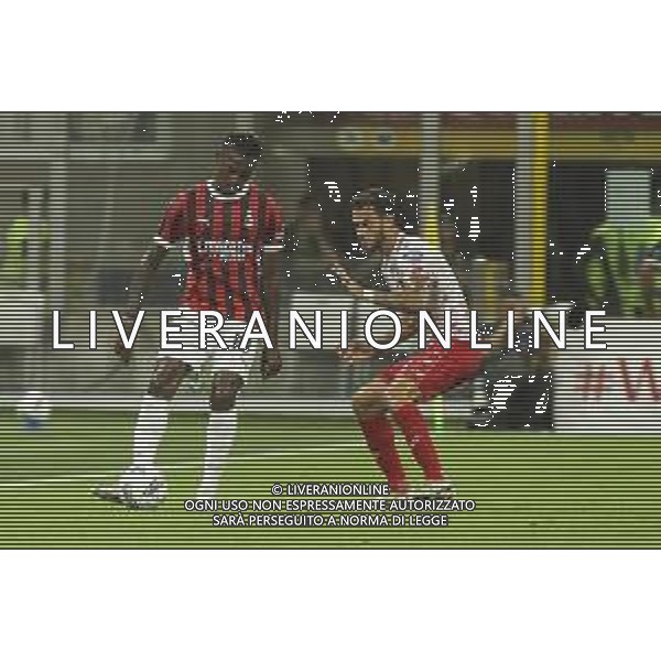 Rafael Leao of AC Milan play the ball during AC Milan vs AC Monza , 2° edition of "Trofeo Berlusconi", frendly match pre-season, at Giuseppe Meazza - San Siro stadium of Milano (MI), Italy, on August 13, 2024. (Photo by Davide Casentini)/ AGENZIA ALDO LIVERANI SAS