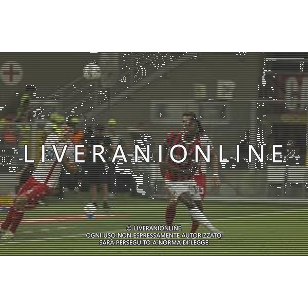 Rafael Leao of AC Milan play the ball during AC Milan vs AC Monza , 2° edition of "Trofeo Berlusconi", frendly match pre-season, at Giuseppe Meazza - San Siro stadium of Milano (MI), Italy, on August 13, 2024. (Photo by Davide Casentini)/ AGENZIA ALDO LIVERANI SAS