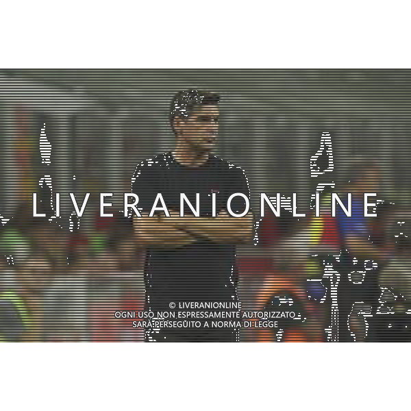 Paulo Fonseca Head Coach of AC Milan during AC Milan vs AC Monza , 2° edition of "Trofeo Berlusconi", frendly match pre-season, at Giuseppe Meazza - San Siro stadium of Milano (MI), Italy, on August 13, 2024. (Photo by Davide Casentini)/ AGENZIA ALDO LIVERANI SAS
