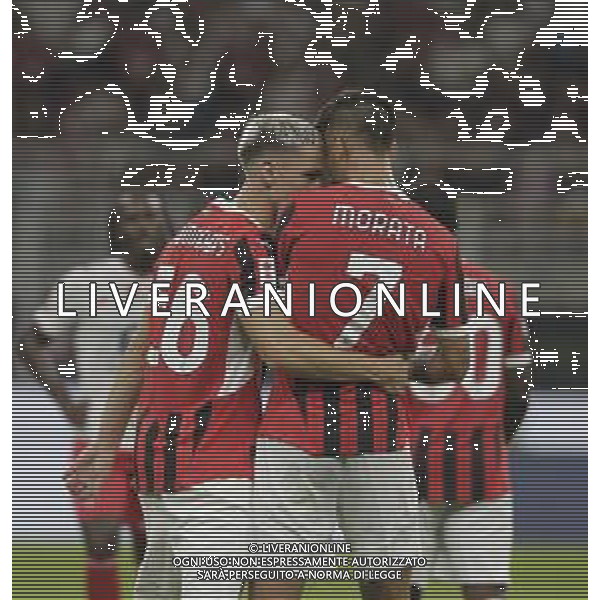 Esultanza dopogol saelemaekers con morata -AC Milan vs AC Monza Secondo \'Trofeo Silvio Berlusconi\' - San Siro Milano 13.08.2024 ©PAOLO GIAMPIETRI/ AGENZIA ALDO LIVERANI SAS