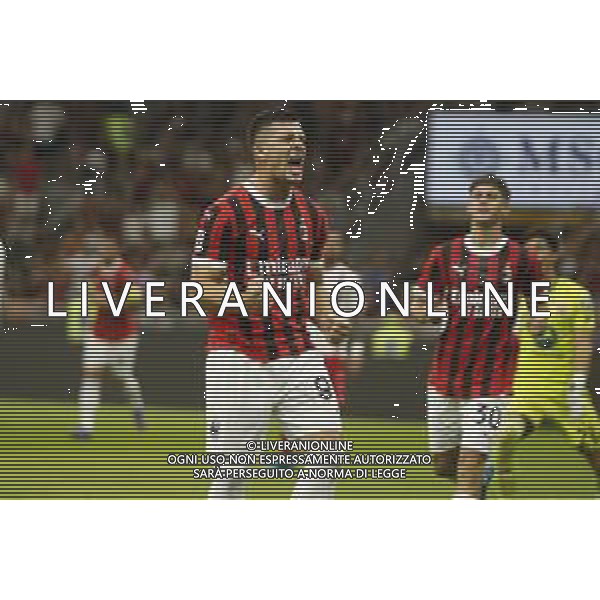 Luka Jovic of AC Milan celebrates after scoring during AC Milan vs AC Monza , 2° edition of "Trofeo Berlusconi", frendly match pre-season, at Giuseppe Meazza - San Siro stadium of Milano (MI), Italy, on August 13, 2024. (Photo by Davide Casentini)/ AGENZIA ALDO LIVERANI SAS