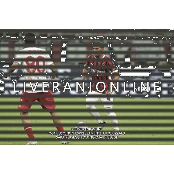 Ismael Bennacer of AC Milan play the ball. during AC Milan vs AC Monza , 2° edition of "Trofeo Berlusconi", frendly match pre-season, at Giuseppe Meazza - San Siro stadium of Milano (MI), Italy, on August 13, 2024. (Photo by Davide Casentini)/ AGENZIA ALDO LIVERANI SAS