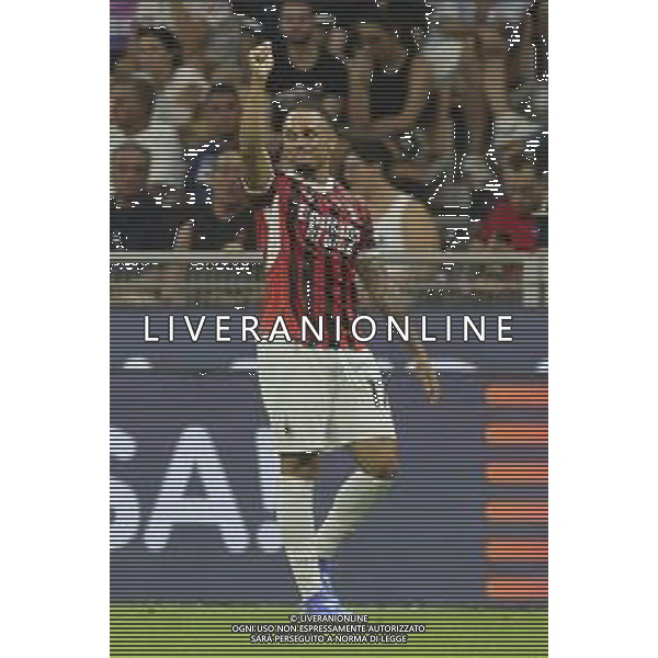 Noah Okafor of AC Milan give ok during AC Milan vs AC Monza , 2° edition of "Trofeo Berlusconi", frendly match pre-season, at Giuseppe Meazza - San Siro stadium of Milano (MI), Italy, on August 13, 2024. (Photo by Davide Casentini)/ AGENZIA ALDO LIVERANI SAS