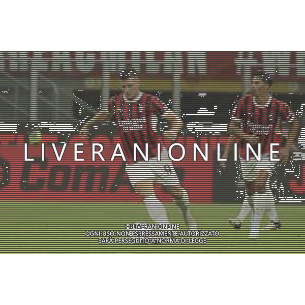 Luka Jovic of AC Milan play the ball during AC Milan vs AC Monza , 2° edition of "Trofeo Berlusconi", frendly match pre-season, at Giuseppe Meazza - San Siro stadium of Milano (MI), Italy, on August 13, 2024. (Photo by Davide Casentini)/ AGENZIA ALDO LIVERANI SAS