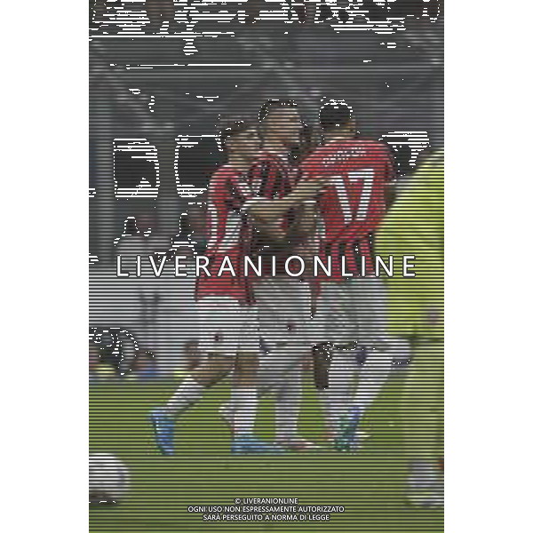 ESULTANZA DOPOGOL LUKA JOVIC -AC Milan vs AC Monza Secondo \'Trofeo Silvio Berlusconi\' - San Siro Milano 13.08.2024 ©PAOLO GIAMPIETRI/ AGENZIA ALDO LIVERANI SAS