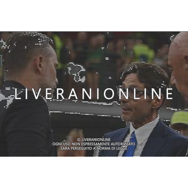 AC Milan vs AC Monza nella foto Giorgio Furlani Amministratore Delegato Milan, Pier Silvio Berlusconi e Adriano Galliani, Milano 13-08-2024 Stadio Giuseppe Meazza - Amichevole Trofeo Berlusconi foto Tiziano Ballabio/Agenzia Aldo Liverani sas / AGENZIA ALDO LIVERANI SAS/ AGENZIA ALDO LIVERANI SAS