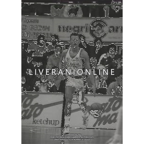 NEG- 1985-1986 MILANO CAMPIONATO DI BASKET SERIE A SIMAC MILANO-BIC TRIESTE NELLA FOTO BLASI ANDREA AG ALDO LIVERANI SAS