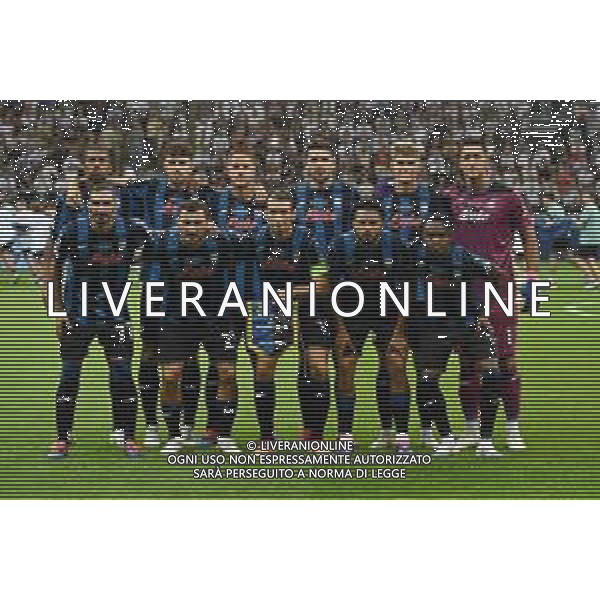 TVRG Real Madrid vs Atalanta nella foto formazione Atalanta, in piedi da SX Isak Hien, Matteo Ruggeri, Mario Pasalic, Berat Djimsiti, Charles de Ketelaere e Juan Musso; in basso da SX Davide Zappacosta, Sead Kolasinac, Marten de Roon, Ederson Jose\' dos Santos e Ademola Lookman Varsavia (POL) 14-08-2024 Stadio Narodowy Finale UEFA Super Cup foto Roberto Garavaglia/Agenzia Aldo Liverani sas