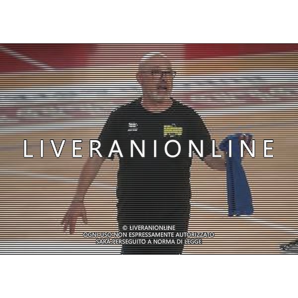 IMOLA 16 08 2024 VIRTUS IMOLA BASKET SERIE B1 PRIMO ALLENAMENTO NELLA FOTO GIAN LUIGI GALETTI ALLENATORE CON SERAPHIN KADJIVIDI ©SANNA/AGENZIA ALDO LIVERANI SAS