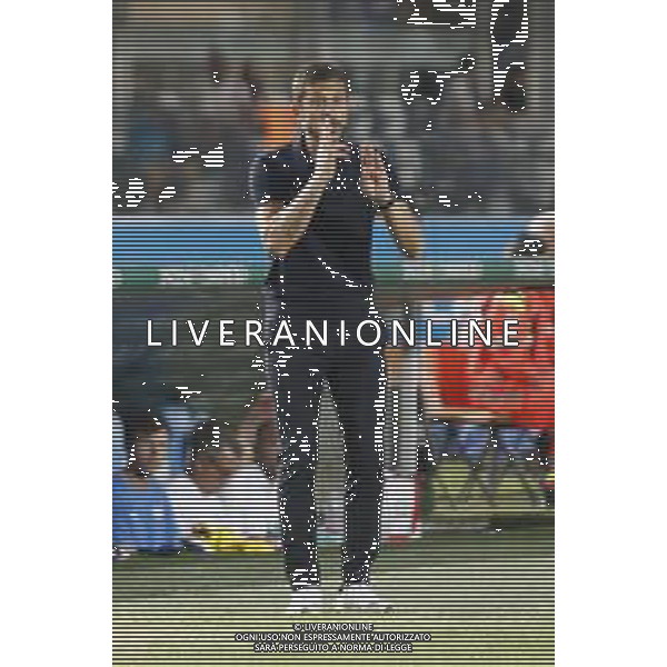 Alessio Dionisi Head Coach of Palermo FC gestures during Brescia Calcio FC vs Palermo FC, 1° Serie BKT 2024-25 game at Mario Rigamonti stadium in Brescia, Italy, on August 16, 2024. (Photo by Davide Casentini)