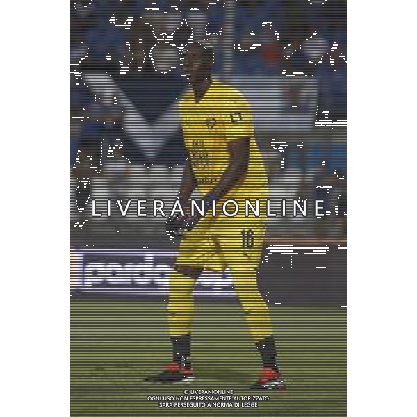 Alfred Gomis of Palermo FC during Brescia Calcio FC vs Palermo FC, 1° Serie BKT 2024-25 game at Mario Rigamonti stadium in Brescia, Italy, on August 16, 2024. (Photo by Davide Casentini)