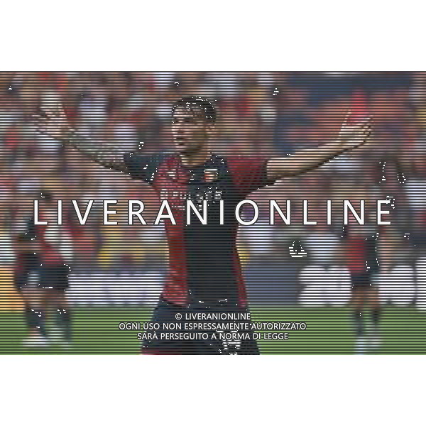 Genoa vs Inter nella foto Alessandro Vogliacco (Genoa) esultanza dopo il gol dell\'1 a 0 Genova 17-08-2024 Stadio Luigi Ferraris - Marassi Campionato Serie A Enilive - 1a giornata foto Roberto Garavaglia/Agenzia Aldo Liverani sas