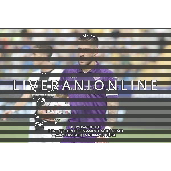 Cristiano Biraghi of ACF Fiorentina. expresses disappointment during Parma FC vs ACF Fiorentina, 1° Serie A Enilive 2024-25 game at Ennio Tardini Stadium in Parma (PR), Italy, on August 17, 2024. (Photo by Davide Casentini)/AGENZIA ALDO LIVERANI SAS