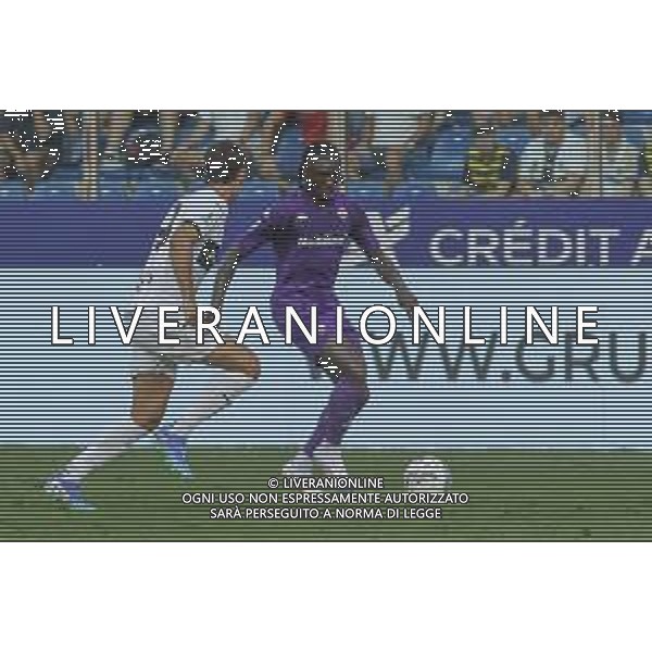 Moise Kean of ACF Fiorentina competes for the ball with Alessandro Circati of Parma ACduring Parma FC vs ACF Fiorentina, 1° Serie A Enilive 2024-25 game at Ennio Tardini Stadium in Parma (PR), Italy, on August 17, 2024. (Photo by Davide Casentini)/AGENZIA ALDO LIVERANI SAS