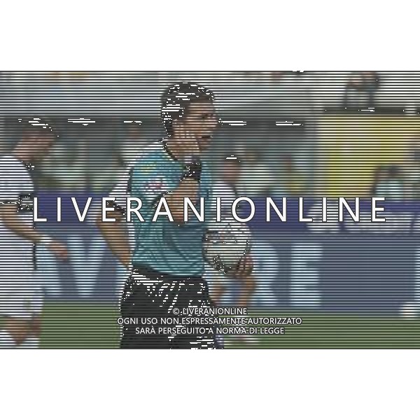 the Referee Giovanni Ayroldi during Parma FC vs ACF Fiorentina, 1° Serie A Enilive 2024-25 game at Ennio Tardini Stadium in Parma (PR), Italy, on August 17, 2024. (Photo by Davide Casentini)/AGENZIA ALDO LIVERANI SAS