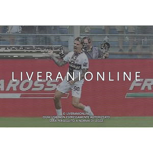 Dennis Man of Parma AC celebrates after scoring during Parma FC vs ACF Fiorentina, 1° Serie A Enilive 2024-25 game at Ennio Tardini Stadium in Parma (PR), Italy, on August 17, 2024. (Photo by Davide Casentini)/AGENZIA ALDO LIVERANI SAS