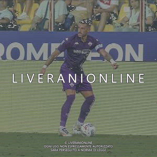 Cristiano Biraghi of ACF Fiorentina. play the ball during Parma FC vs ACF Fiorentina, 1° Serie A Enilive 2024-25 game at Ennio Tardini Stadium in Parma (PR), Italy, on August 17, 2024. (Photo by Davide Casentini)/AGENZIA ALDO LIVERANI SAS