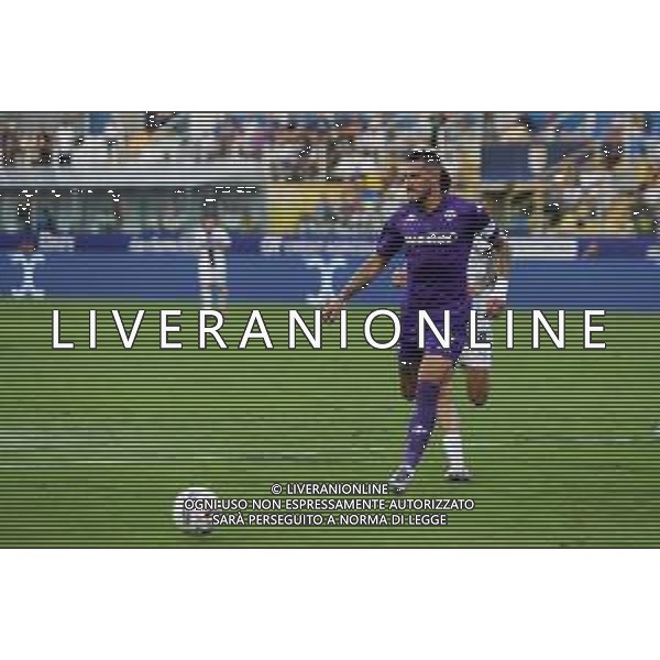 Cristiano Biraghi of ACF Fiorentina. play the ball during Parma FC vs ACF Fiorentina, 1° Serie A Enilive 2024-25 game at Ennio Tardini Stadium in Parma (PR), Italy, on August 17, 2024. (Photo by Davide Casentini)/AGENZIA ALDO LIVERANI SAS