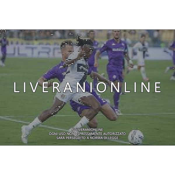 Marin Pongracic of ACF Fiorentina battle for the ball with Woyo Coulibaly of Parma AC during Parma FC vs ACF Fiorentina, 1° Serie A Enilive 2024-25 game at Ennio Tardini Stadium in Parma (PR), Italy, on August 17, 2024. (Photo by Davide Casentini)/AGENZIA ALDO LIVERANI SAS