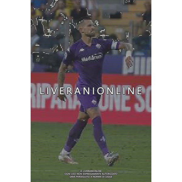 Cristiano Biraghi of ACF Fiorentina celebrates after scoring during Parma FC vs ACF Fiorentina, 1° Serie A Enilive 2024-25 game at Ennio Tardini Stadium in Parma (PR), Italy, on August 17, 2024. (Photo by Davide Casentini)/AGENZIA ALDO LIVERANI SAS
