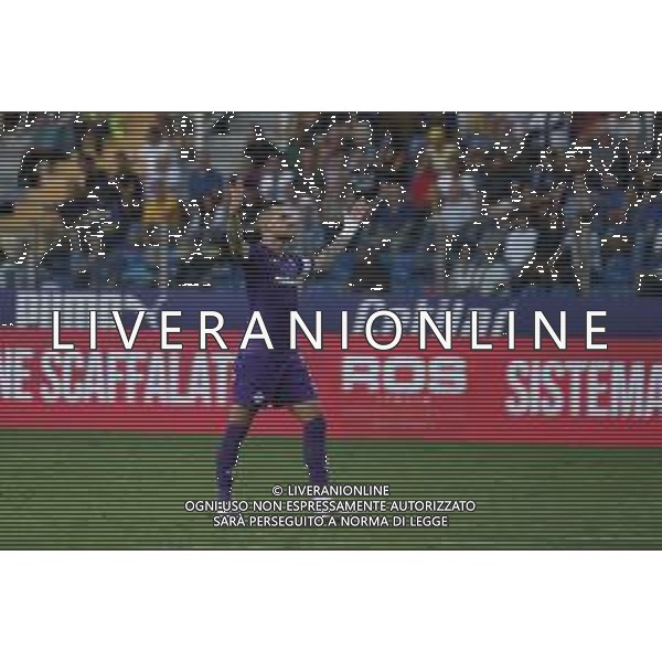 Cristiano Biraghi of ACF Fiorentina celebrates after scoring during Parma FC vs ACF Fiorentina, 1° Serie A Enilive 2024-25 game at Ennio Tardini Stadium in Parma (PR), Italy, on August 17, 2024. (Photo by Davide Casentini)/AGENZIA ALDO LIVERANI SAS